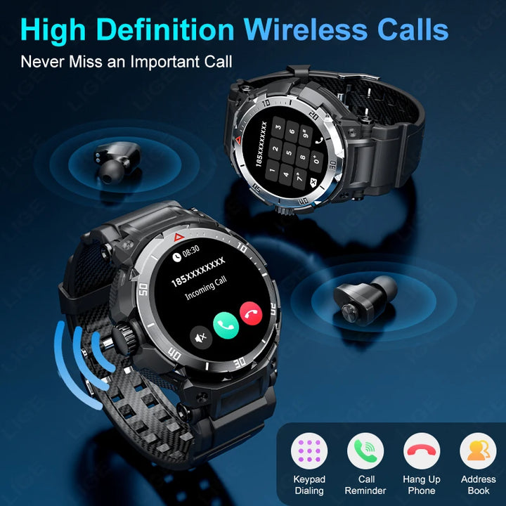 2-in-1 Smartwatch with Earbuds